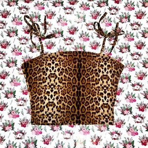 Leopard print crop top